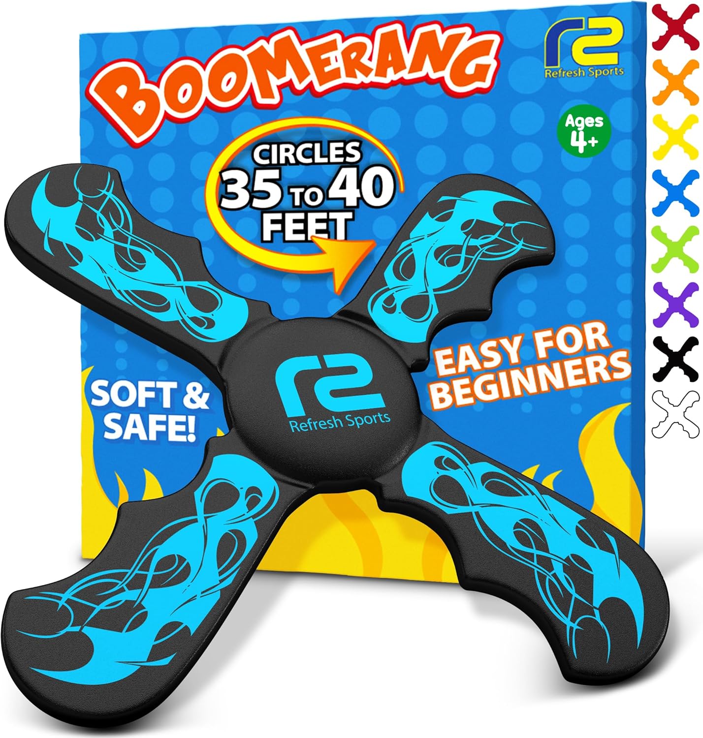 Outdoor Toys For Kids Boomerang - Fun 6 Year Old Boy Gifts &amp; Soft Flying Kid Toys for Indoor &amp; Outdoor Play - Birthday Presents for Kids 8-12 &amp; 8 Year Old Gift Ideas, Cool Gifts for Kids 3