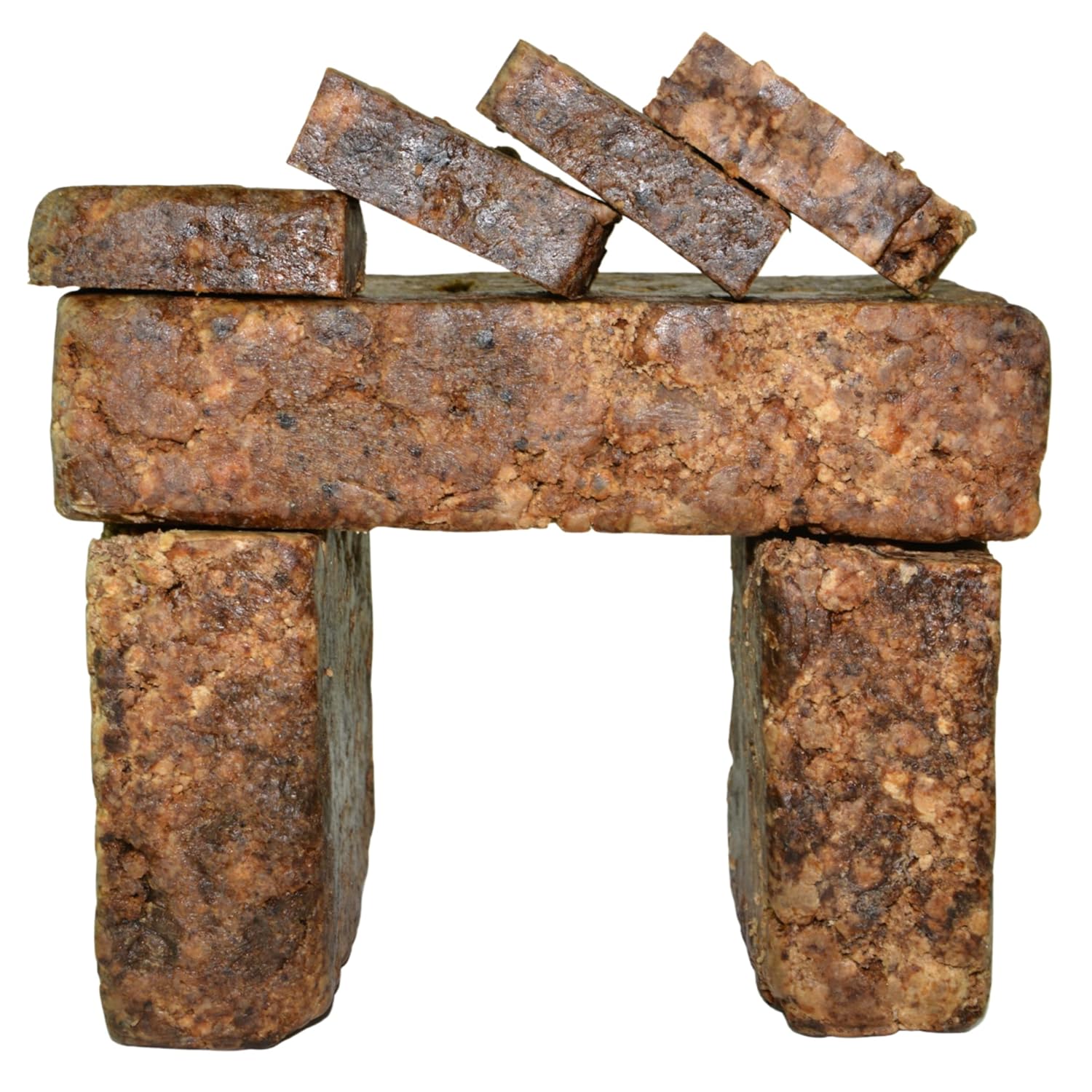 Plant Guru Raw African Black Soap 5 oz. Bar - Pure &amp; Natural Traditional Skincare for Face, Body &amp; Hair | Handmade Cleanser for All Skin Types. Imported From Ghana.