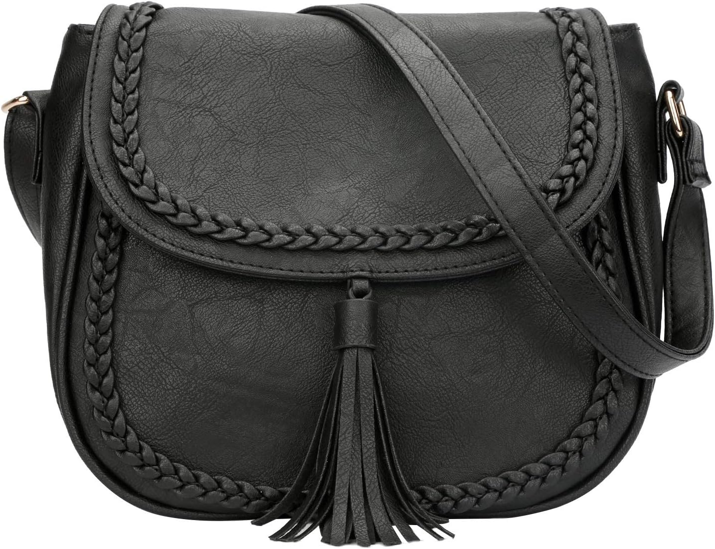 KKXIU Casual Flap Saddle Crossbody Bags for Women Purses and Handbags with Tassel