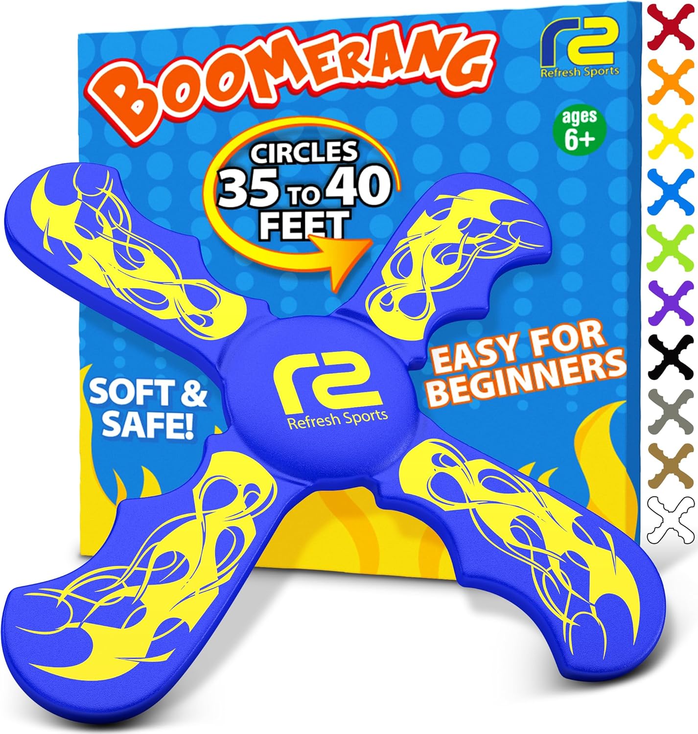 Fun Boomerang for Kids - Soft &amp; Easy to Use - Outdoor Toys for Kids or Adults - Best Gifts for 6 7 8 9 10 Year Old Boys &amp; Girls + 2026 Top Toys for Boys Age 8-12 - Fun Outdoor Toy for Boy Gift