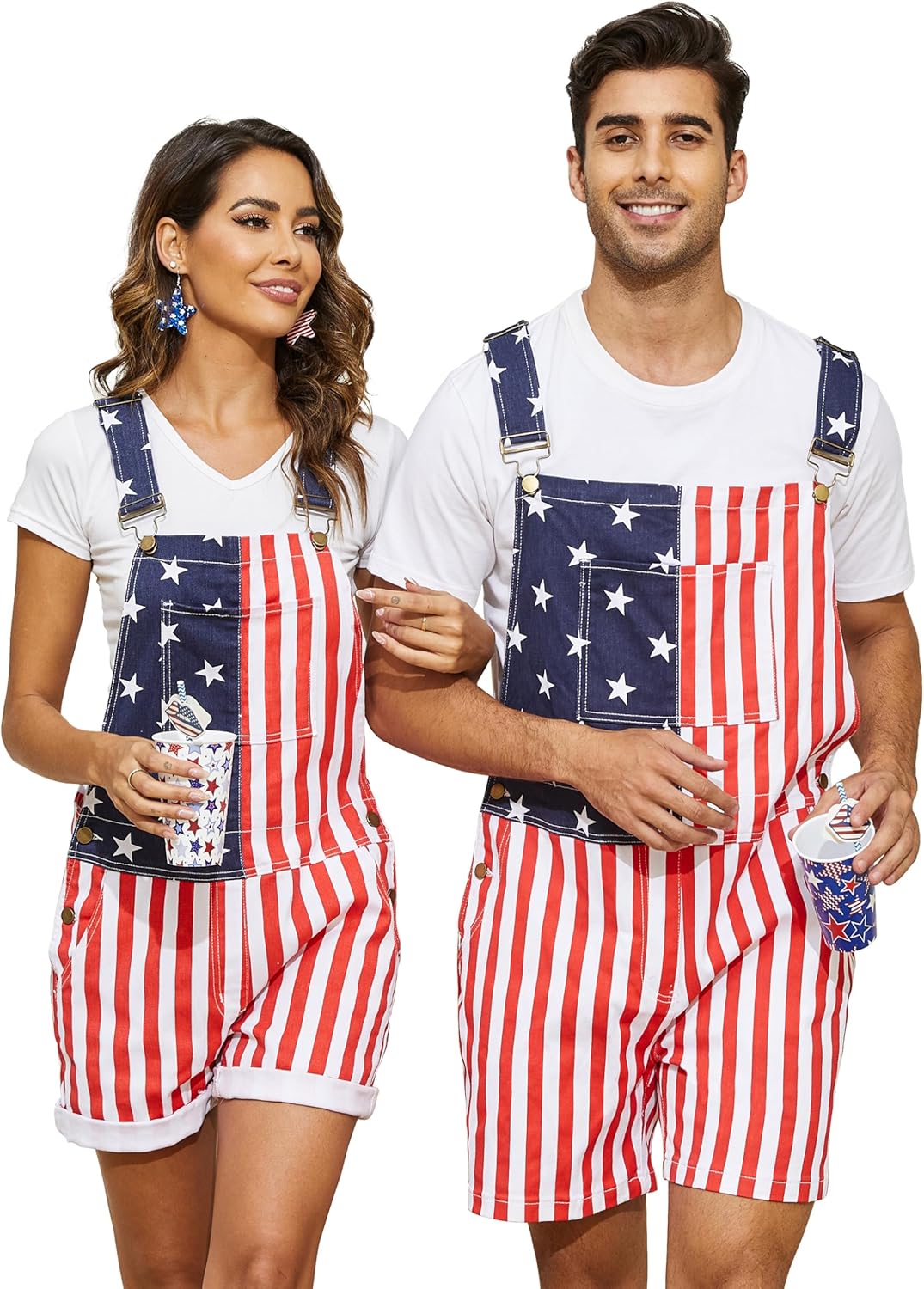 OPDNBON Festival Overalls for Men Fashion Jumpsuits Shorts Romper Bibs Coveralls