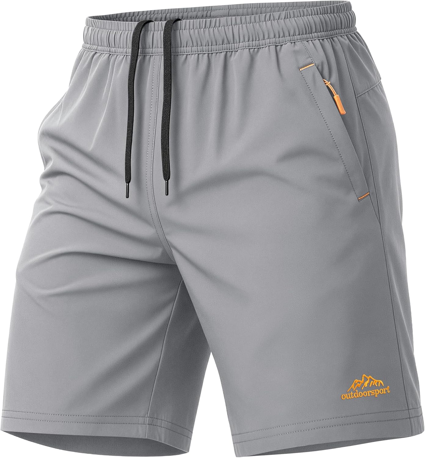MAGCOMSEN Men's Hiking Shorts 9" Quick Dry Lightweight Running Shorts with Zipper Pockets for Workout Athletic Sport