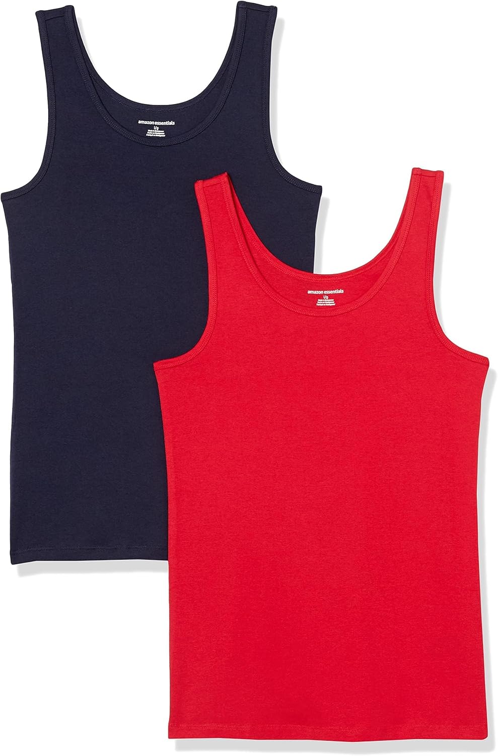 Amazon Essentials Women's Slim-Fit Ribbed Scoop Neck Tank Tops