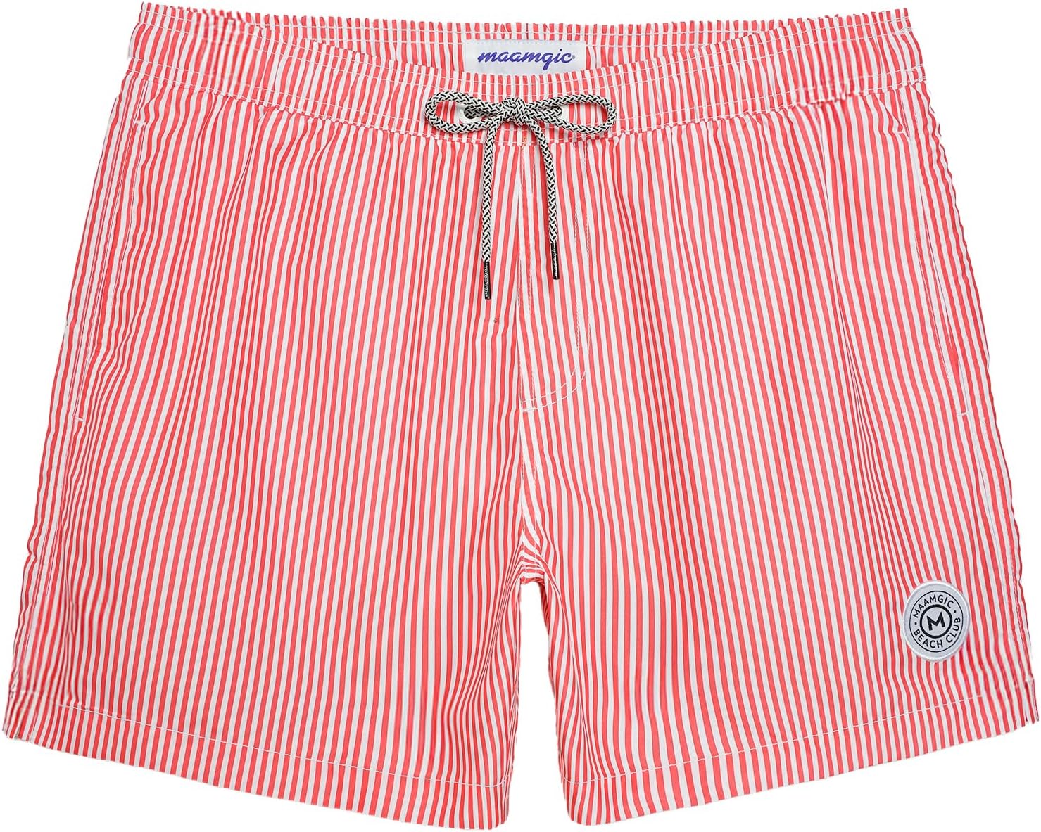 maamgic Mens Swim Trunks 5 Inch with Mesh Lining, Quick Dry Mens Bathing Suit, Swim Shorts for Swimming and Beach