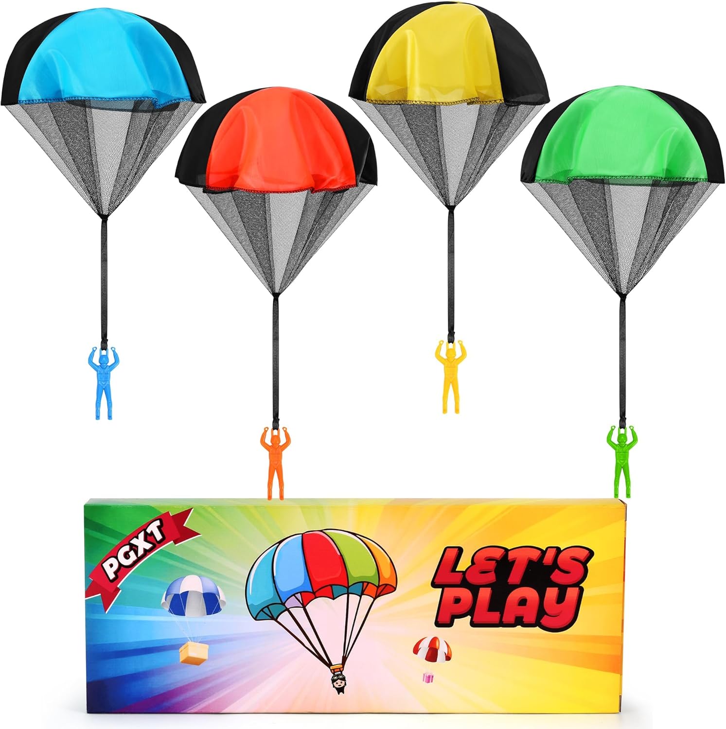 Parachute Toy for Kids, Outdoor Toys Flying Parachute Men, Inside &amp; Outside Toys for or 3 4 5 6 7 8 9 10 11 12 Year Old, Christmas Stocking Stuffers for Kids Grandkids Ideal 2025 Unique Party Favo