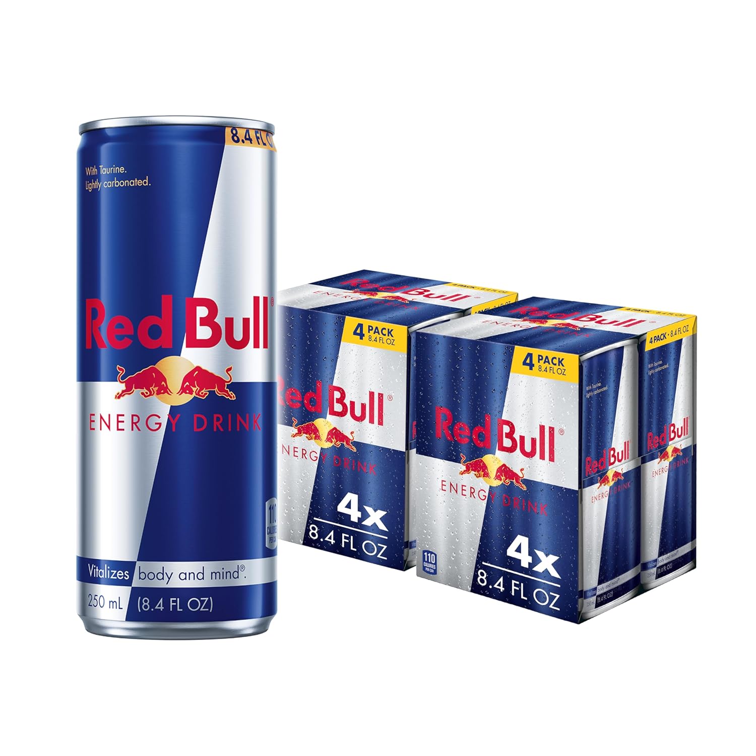 Red Bull Energy Drink with 80mg Caffeine plus Taurine &amp; B Vitamins, 8.4 Fl Oz, Pack of 8 Cans