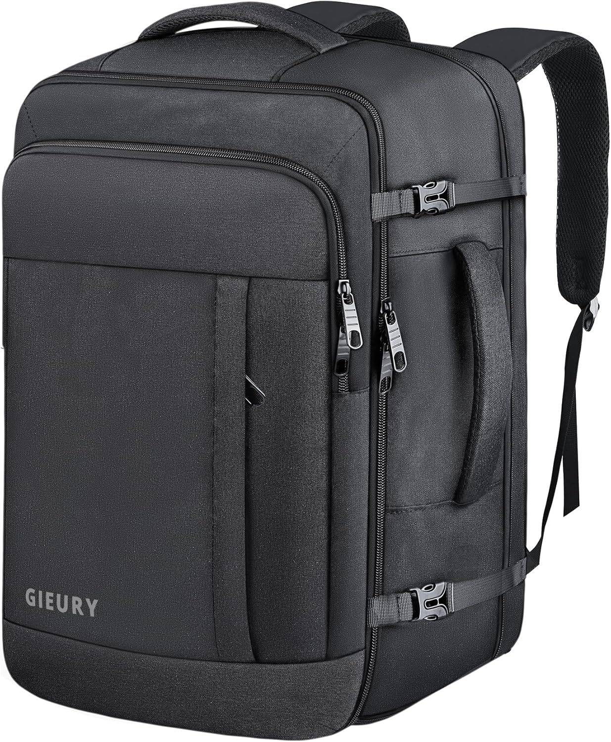Gieury Carry On Backpack, 50L Travel Backpack, Luggage Backpack TSA Flight Approved Laptop Backpack for Men &amp; Women, Large Expandable 40L Daypack Lightweight Business Weekender Bag, Black