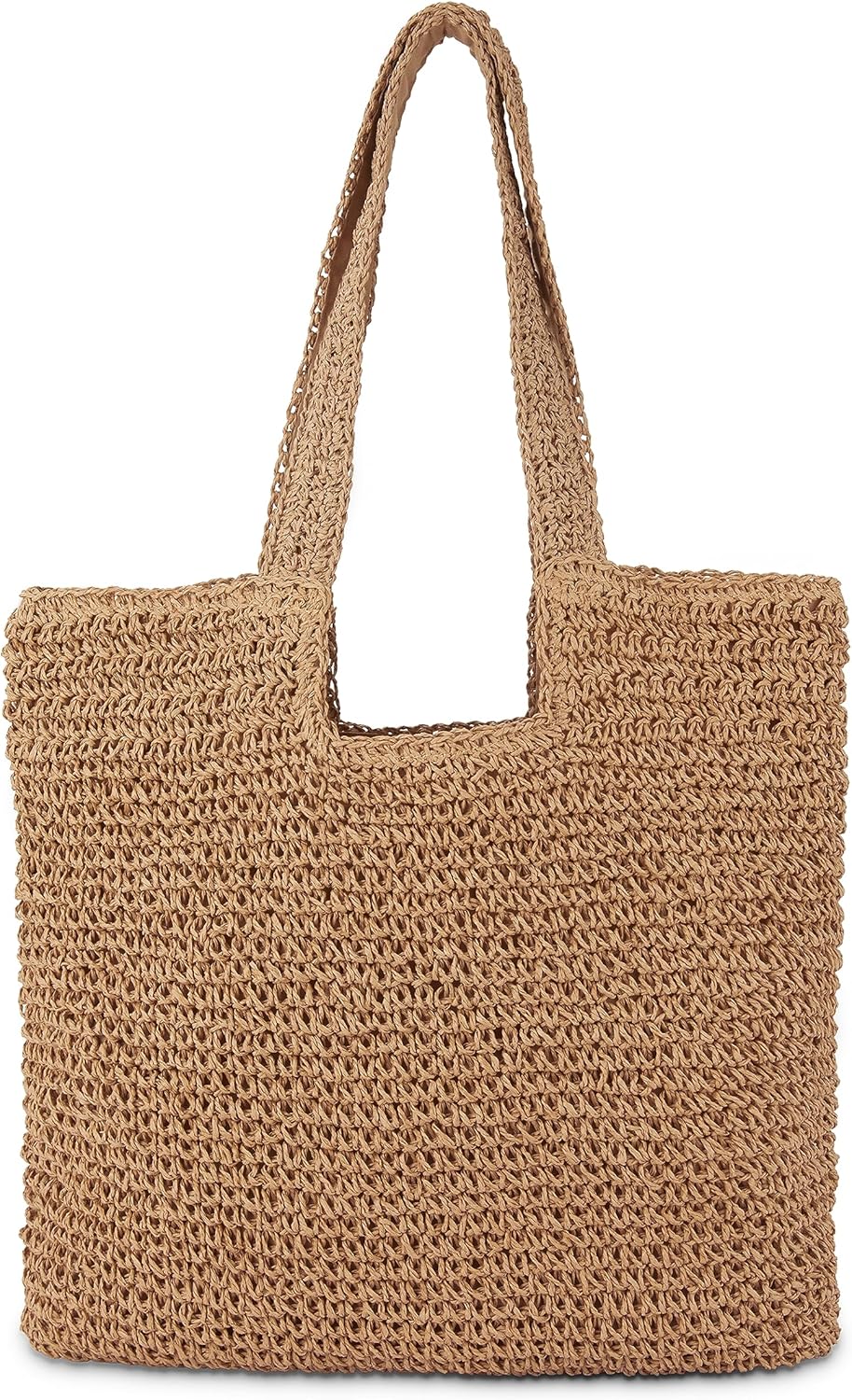 COZYOFFI Straw Beach Tote Bag: Large Summer Boho Woven Bags - Rattan Handmade Shoulder Handbags for Women