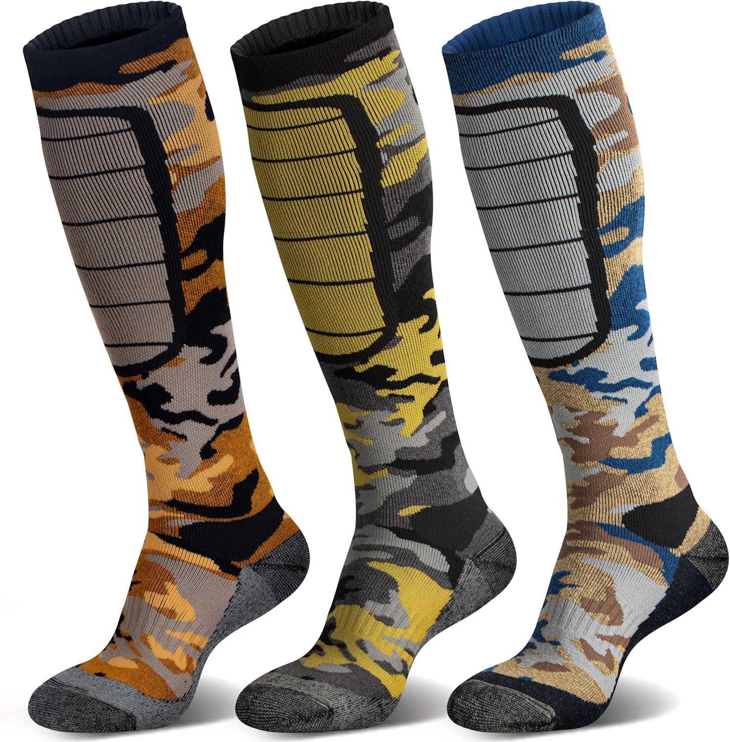 Hylaea Merino Wool Ski Socks, Cold Weather Socks for Snowboarding, Snow, Winter, Thermal Knee-high Warm Socks, Hunting
